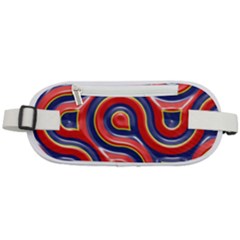 Pattern Curve Design Rounded Waist Pouch by Nexatart