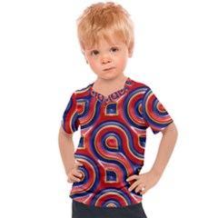 Pattern Curve Design Kids  Sports Tee