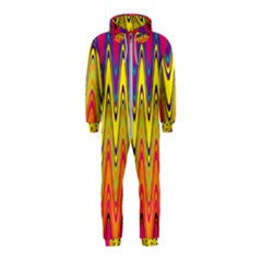 Retro Colorful Waves Background Hooded Jumpsuit (kids)