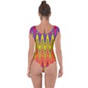 Retro Colorful Waves Background Short Sleeve Leotard  View2