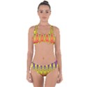 Retro Colorful Waves Background Criss Cross Bikini Set View1