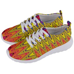 Retro Colorful Waves Background Men s Lightweight Sports Shoes by Nexatart