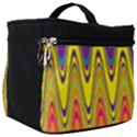 Retro Colorful Waves Background Make Up Travel Bag (Big) View1