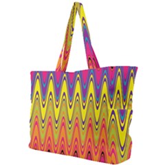 Retro Colorful Waves Background Simple Shoulder Bag by Nexatart