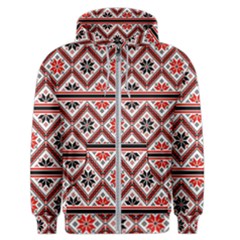 Folklore Ethnic Pattern Background Men s Zipper Hoodie