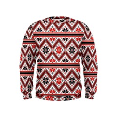 Folklore Ethnic Pattern Background Kids  Sweatshirt