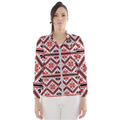 Folklore Ethnic Pattern Background Women s Windbreaker