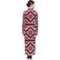 Folklore Ethnic Pattern Background Turtleneck Maxi Dress View2