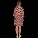 Folklore Ethnic Pattern Background Velour Kimono Dress View4