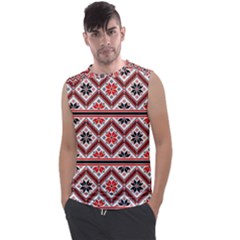 Folklore Ethnic Pattern Background Men s Regular Tank Top