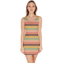 Vintage Stripes Lines Background Bodycon Dress