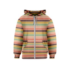 Vintage Stripes Lines Background Kids  Zipper Hoodie