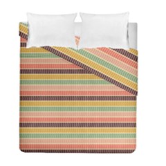 Vintage Stripes Lines Background Duvet Cover Double Side (full/ Double Size)