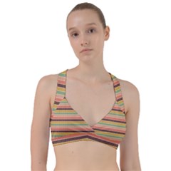 Vintage Stripes Lines Background Sweetheart Sports Bra