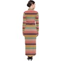 Vintage Stripes Lines Background Turtleneck Maxi Dress View2