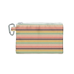 Vintage Stripes Lines Background Canvas Cosmetic Bag (small)