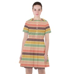 Vintage Stripes Lines Background Sailor Dress