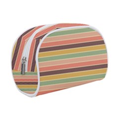 Vintage Stripes Lines Background Makeup Case (small) by Nexatart