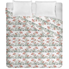 Photo Illustration Floral Motif Striped Design Duvet Cover Double Side (california King Size) by dflcprintsclothing