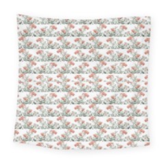 Photo Illustration Floral Motif Striped Design Square Tapestry (large) by dflcprintsclothing