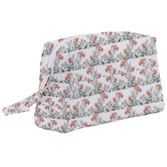 Photo Illustration Floral Motif Striped Design Wristlet Pouch Bag (large) by dflcprintsclothing