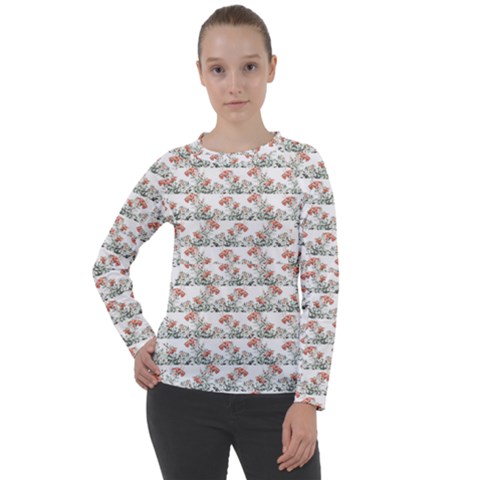 Photo Illustration Floral Motif Striped Design Women s Long Sleeve Raglan Tee by dflcprintsclothing