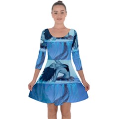 Wonderful Jellyfish Women Quarter Sleeve Skater Dress by FantasyWorld7