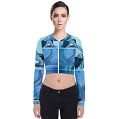 Wonderful Jellyfish Women Long Sleeve Zip Up Bomber Jacket by FantasyWorld7