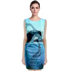 Wonderful Jellyfish Women Sleeveless Velvet Midi Dress by FantasyWorld7