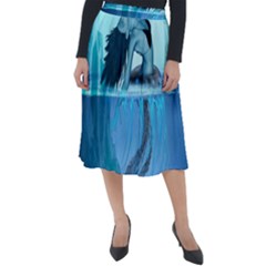 Wonderful Jellyfish Women Classic Velour Midi Skirt  by FantasyWorld7