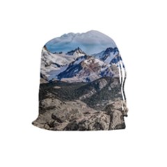 El Chalten Landcape Andes Patagonian Mountains, Agentina Drawstring Pouch (large) by dflcprintsclothing