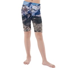 El Chalten Landcape Andes Patagonian Mountains, Agentina Kids  Mid Length Swim Shorts by dflcprintsclothing