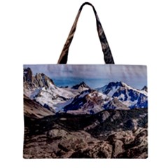 El Chalten Landcape Andes Patagonian Mountains, Agentina Zipper Mini Tote Bag by dflcprintsclothing