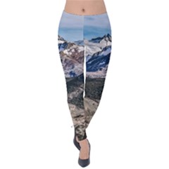 El Chalten Landcape Andes Patagonian Mountains, Agentina Velvet Leggings by dflcprintsclothing