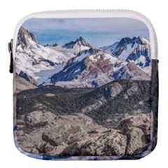 El Chalten Landcape Andes Patagonian Mountains, Agentina Mini Square Pouch by dflcprintsclothing