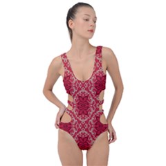 Red Red Wine Side Cut Out Swimsuit by SummerLove