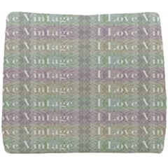 I Love Vintage Phrase Motif Striped Pattern Design Seat Cushion