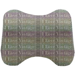 I Love Vintage Phrase Motif Striped Pattern Design Head Support Cushion