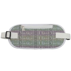 I Love Vintage Phrase Motif Striped Pattern Design Rounded Waist Pouch by dflcprintsclothing