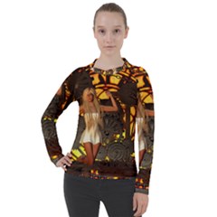 Steampunk Clockwork And Steampunk Girl Women s Pique Long Sleeve Tee