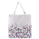 Lines And Dots Motif Geometric Print Grocery Tote Bag View1