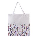 Lines And Dots Motif Geometric Print Grocery Tote Bag View2