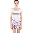 Lines And Dots Motif Geometric Print Short Sleeve Bodycon Dress View1