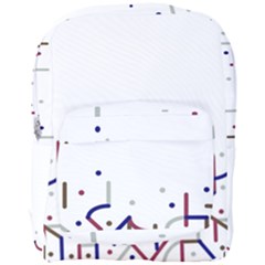 Lines And Dots Motif Geometric Print Full Print Backpack by dflcprintsclothing