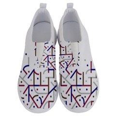 Lines And Dots Motif Geometric Print No Lace Lightweight Shoes