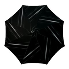 Minimalist Black Linear Abstract Print Golf Umbrellas