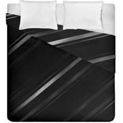 Minimalist Black Linear Abstract Print Duvet Cover Double Side (king Size)