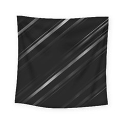 Minimalist Black Linear Abstract Print Square Tapestry (small)