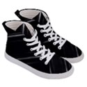 Minimalist Black Linear Abstract Print Men s Hi-Top Skate Sneakers View3