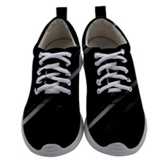 Minimalist Black Linear Abstract Print Women Athletic Shoes